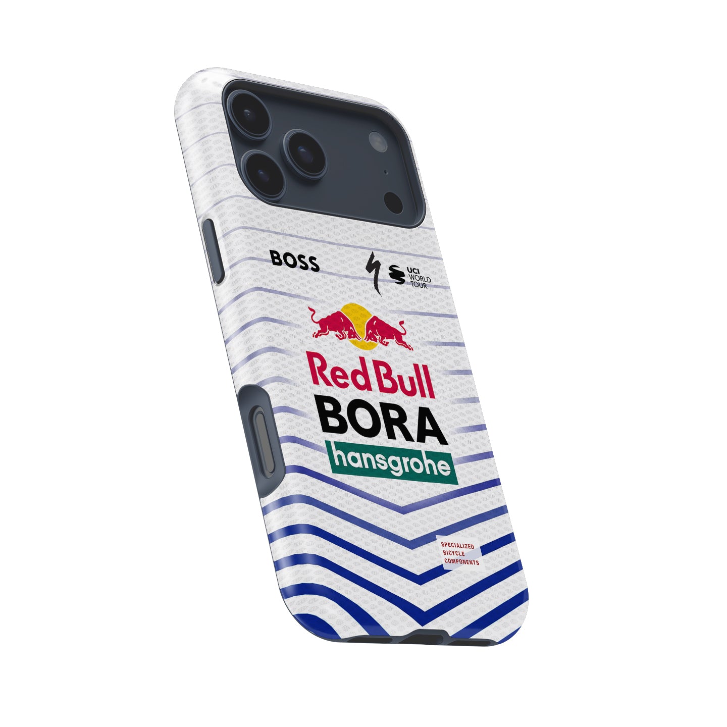 BORA-hansgrohe 2026 White Blue Chevron Cycling Jersey Phone Case for iPhone