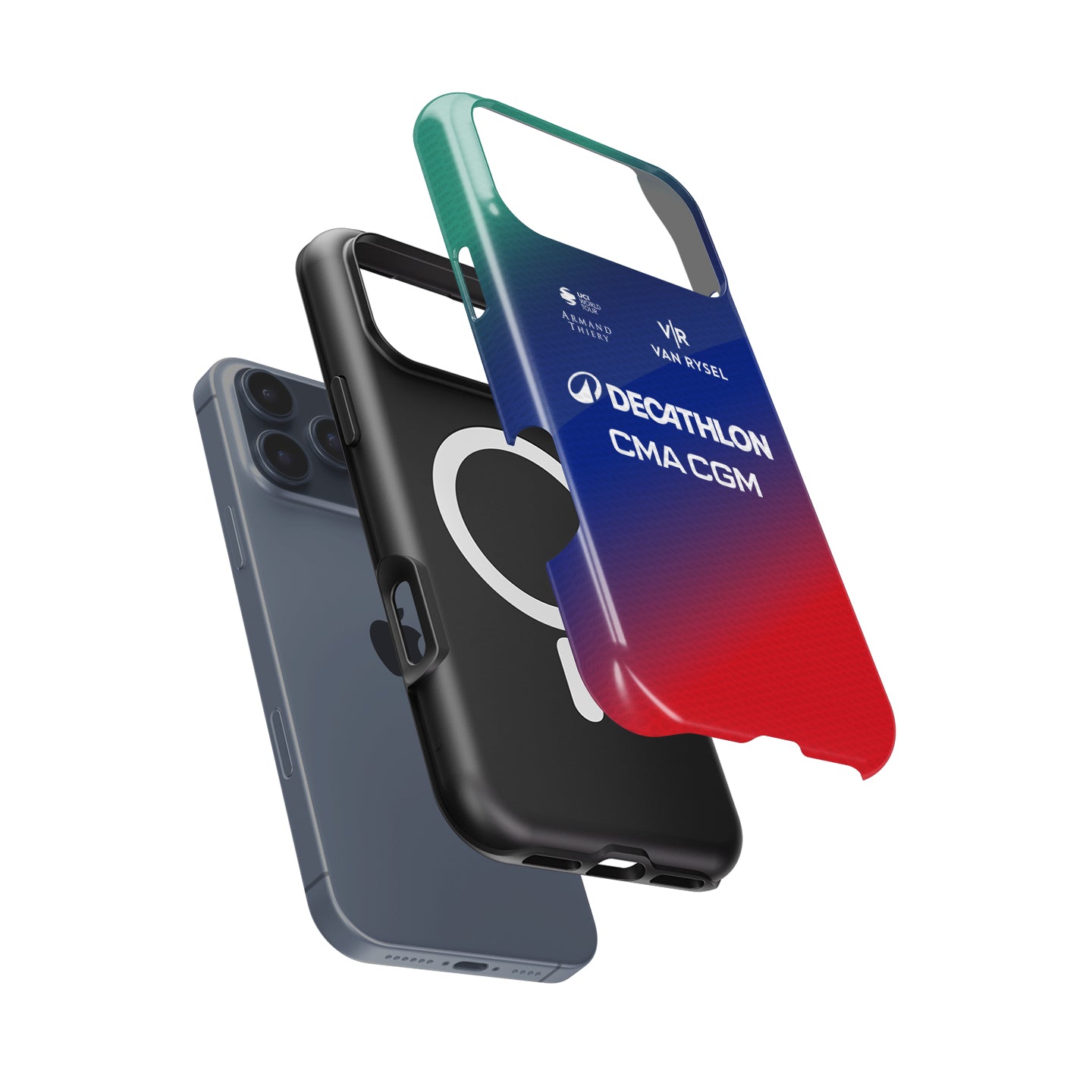 Decathlon CMA CGM 2026 Gradient Cycling Jersey Phone Case for Google Pixel / OnePlus / Xiaomi / Huawei