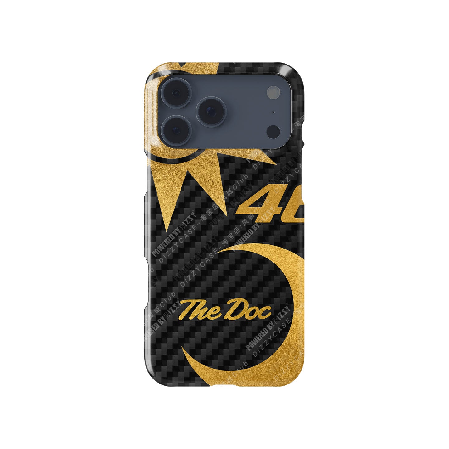 Valentino Rossi VR46 Anniversario Gold Carbon iPhone Case – The
