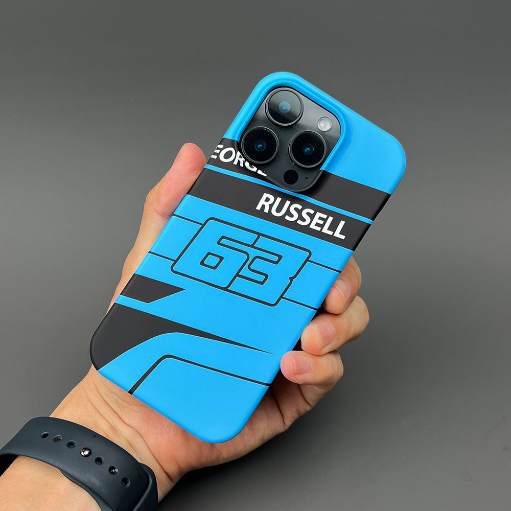 George Russell 2025 F1 Helmet Livery Phone Case – Racing Number 63 Edition