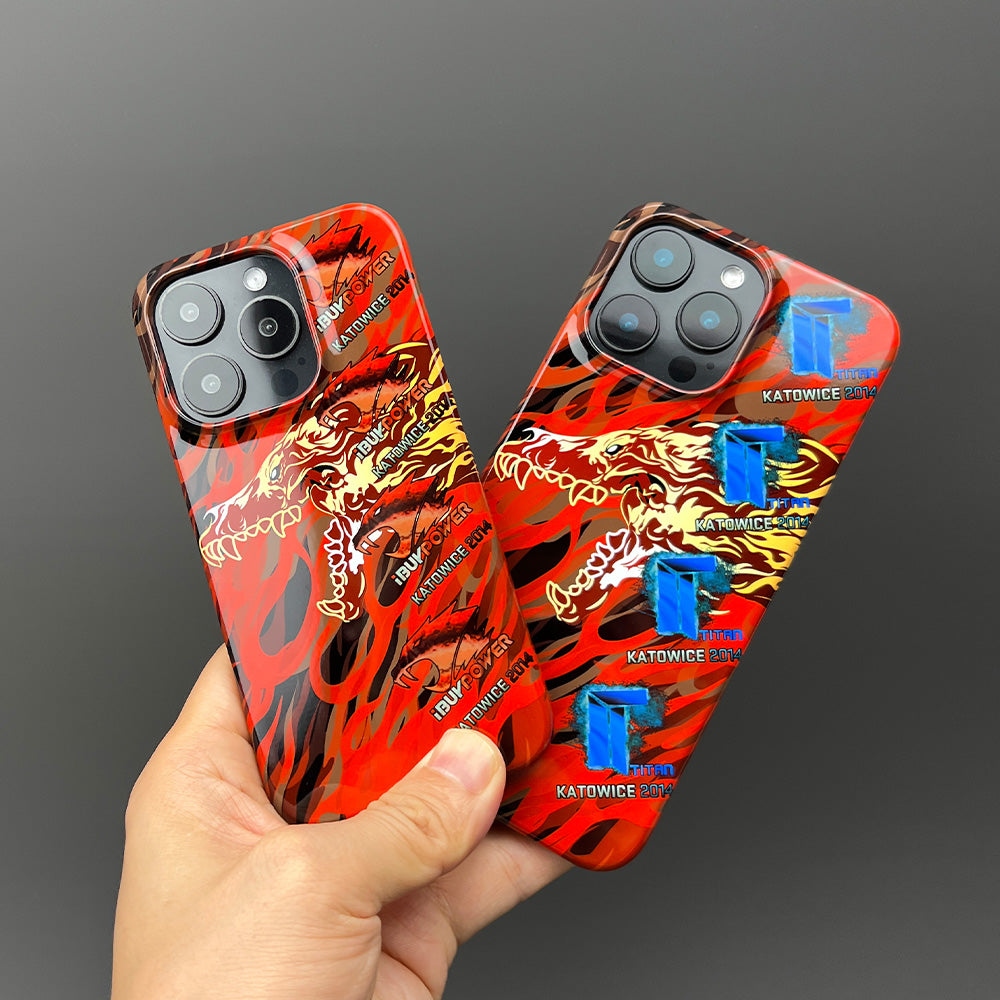 CS2 M4A4 Howl with Titan Holo Sticker Phone Case – Katowice 2014 Edition (For iPhone) | DIZZY CASE