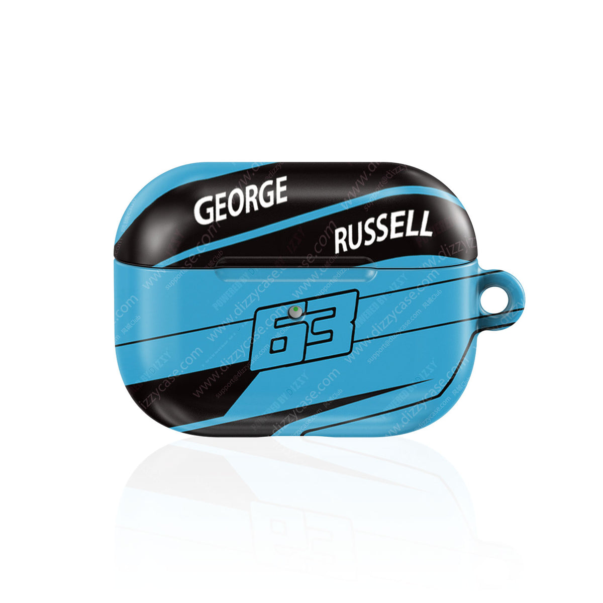 George Russell 2026 Blue Helmet AirPods Case