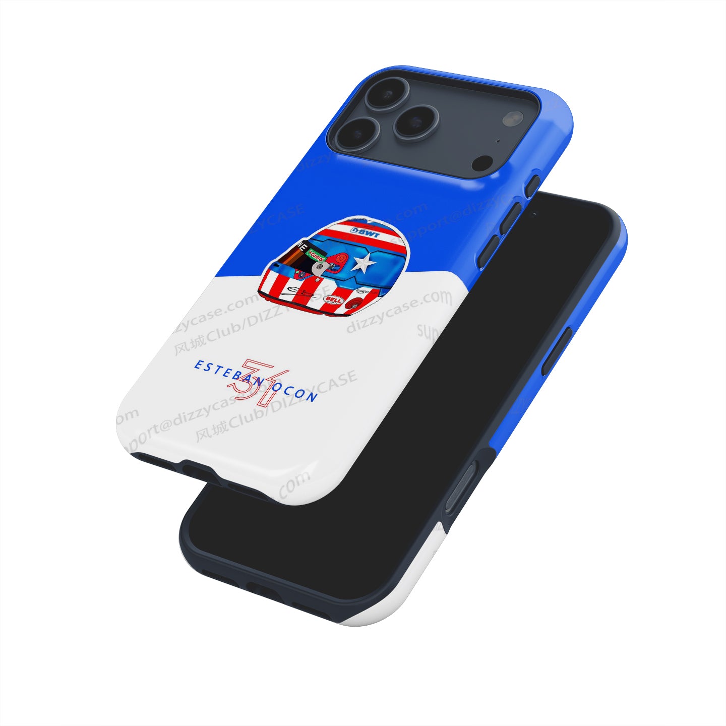 Esteban Ocon Captain America Helmet iPhone Case – Las Vegas 2024 Edition | DIZZY CASE