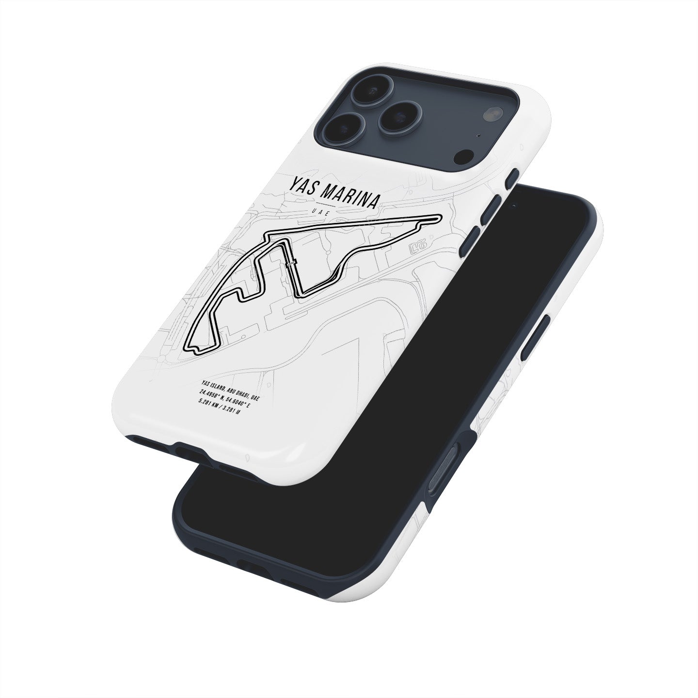 Yas Marina F1 Track Map iPhone Case