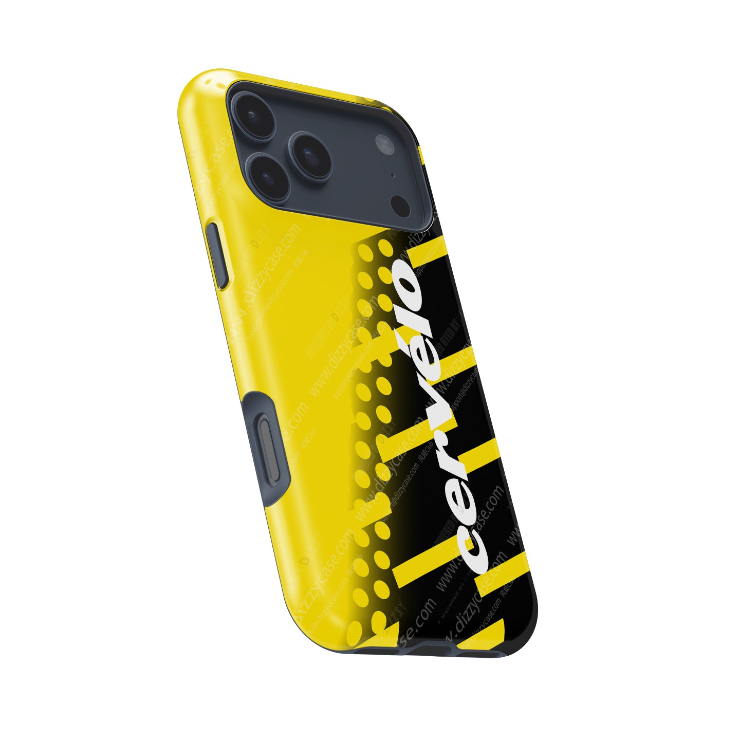 Coque de téléphone Tadej Pogacar 2024 Dual Triumph jaune et rose en jersey par DIZZY