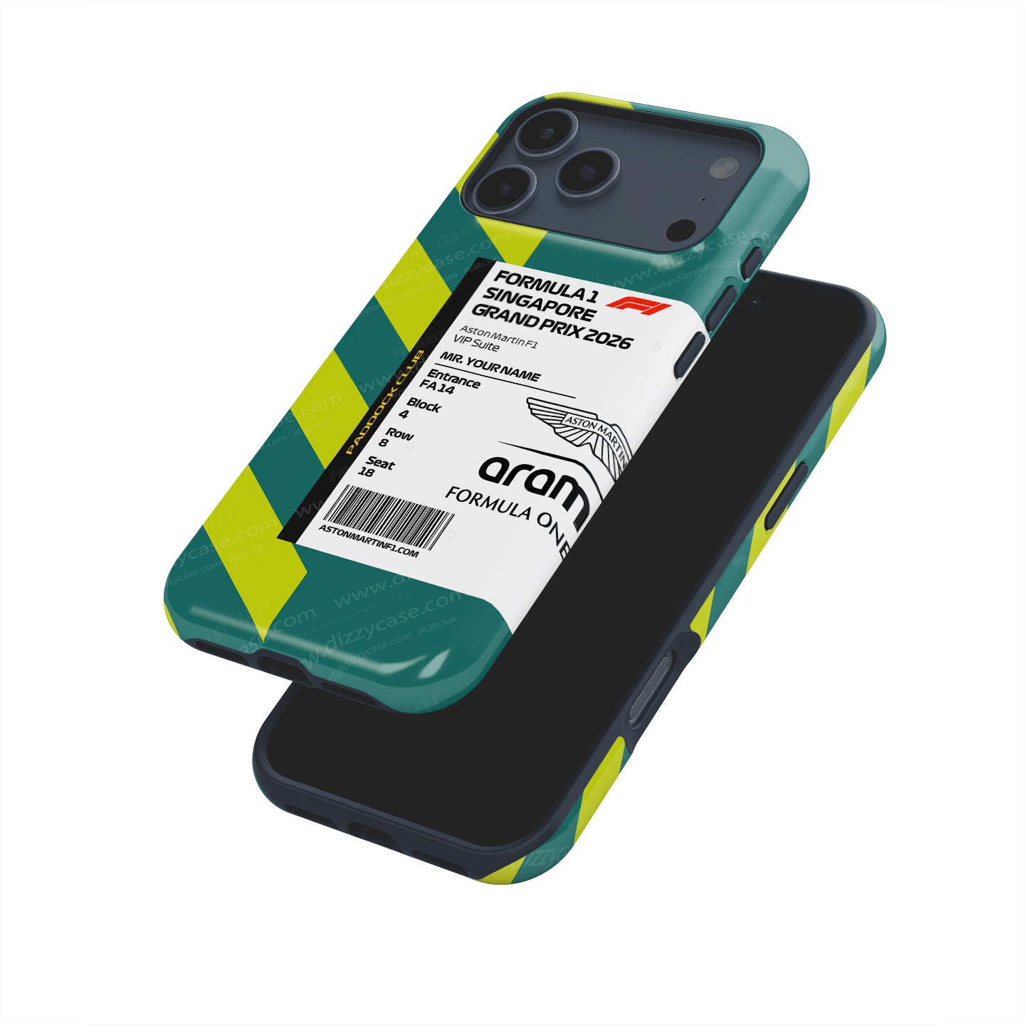 Aston Martin VIP Pass iPhone Case - Singapore 2026 | DIZZY CASE