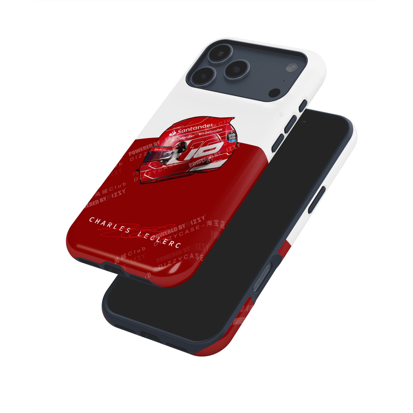Charles Leclerc 2023 iPhone Case with Iconic Helmet Design | DIZZY CASE