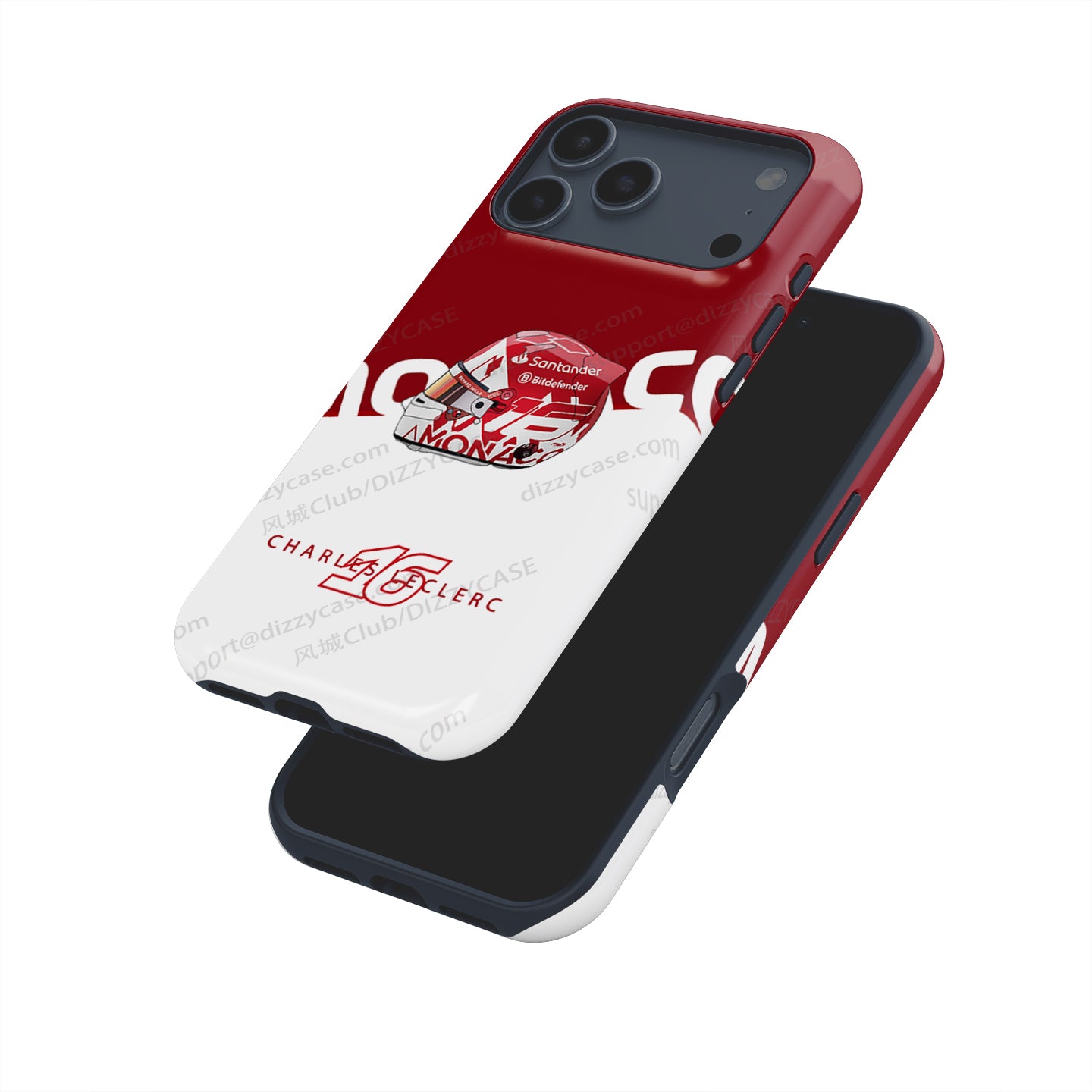 Charles Leclerc 2024 Monaco Grand Prix Helmet iPhone Case – Ferrari Edition