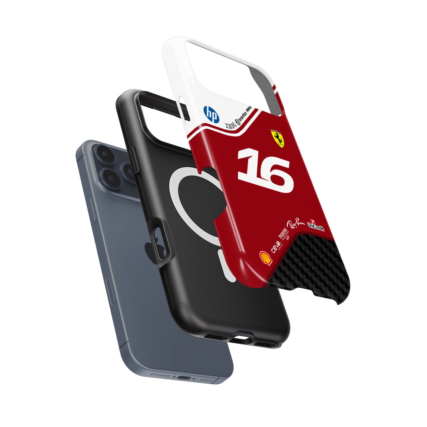 Leclerc Ferrari #16 F1 Livery Phone Case for Pixel, Xiaomi, OnePlus & Huawei — Scuderia Red