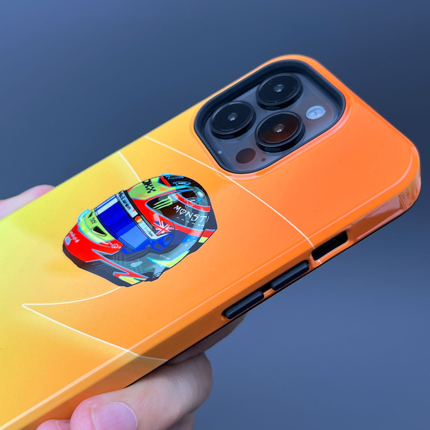 Oscar Piastri 2025 Helmet Phone Case – Australian Heritage Edition for iPhone (McLaren Edition)