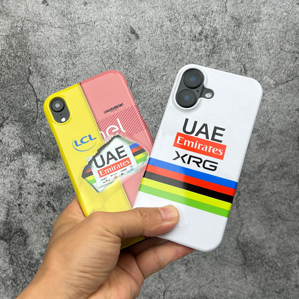 Tadej Pogačar 2024 Triple Crown Cycling Phone Case | UAE Team Emirates | Tour de France Giro d'Italia UCI Championships | DIZ