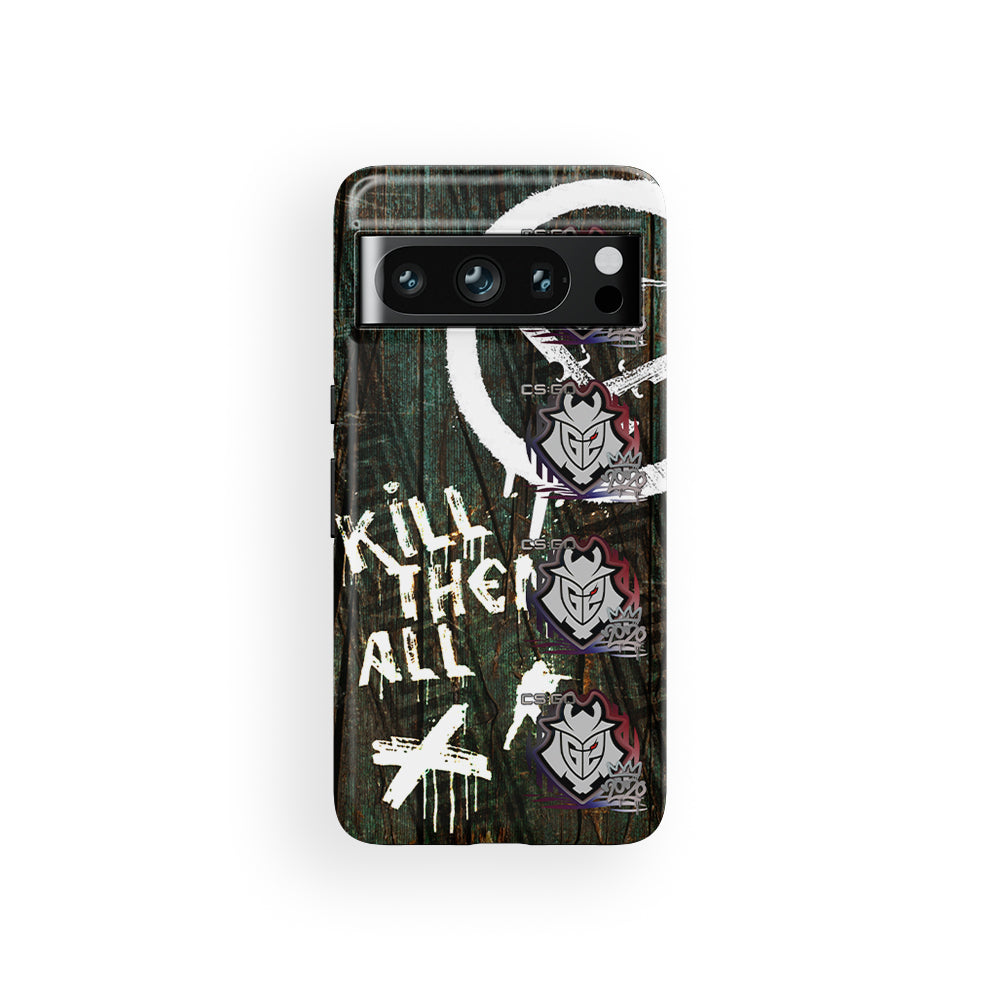 CS2 CSGO Google Phone Case - AK-47 | Wasteland Rebel Skin with 4X G2 Esports RMR 2020 Stickers by DIZZY CASE