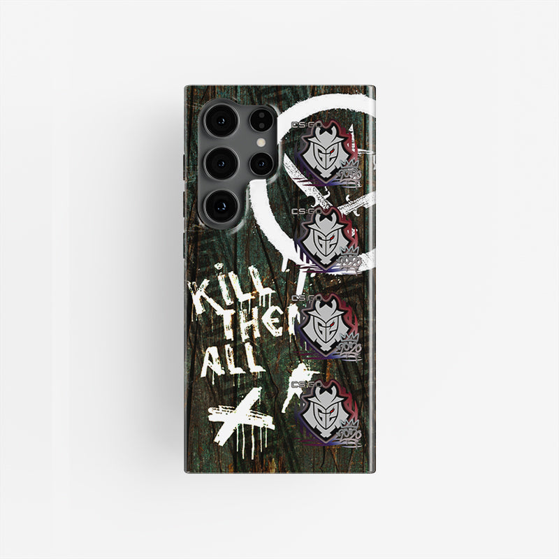 CS2 CSGO SAMSUNG Phone Case - AK-47 | Wasteland Rebel Skin with 4X G2 Esports RMR 2020 Stickers by DIZZY CASE