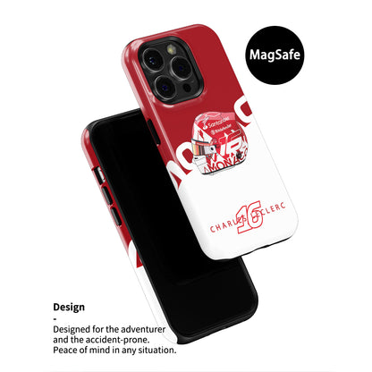 Charles Leclerc 2024 Monaco Grand Prix Helmet iPhone Case – Ferrari Edition