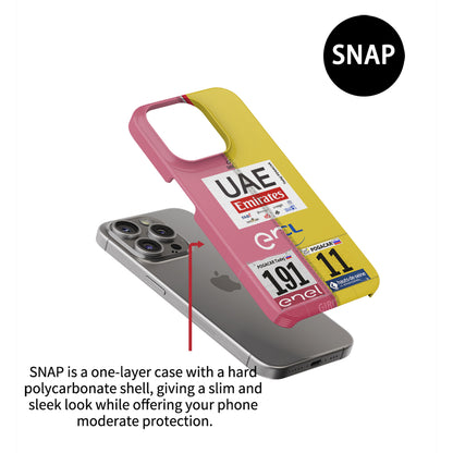 Tadej Pogacar 2024 Dual Triumph Yellow & Pink Jersey Samsung Phone Case by DIZZY