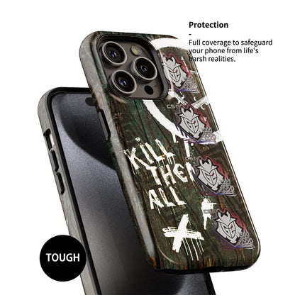 CS2 CSGO iPhone Case - AK-47 | Wasteland Rebel Skin with 4X G2 Esports RMR 2020 Stickers by DIZZY CASE