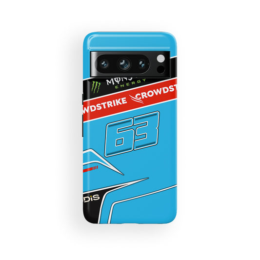 Durable F1 Phone Case – Russell GR63 2023 Blue Helmet