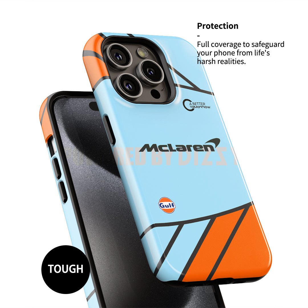 McLaren MCL35M Gulf Livery Monaco 2021 Phone Case