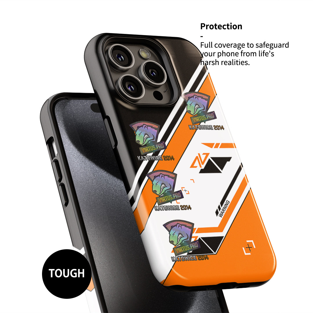 CS / CS2 Phone Case - AK-47 | Asiimov with 4x Virtus.Pro (Holo) Katowice 2014 by DIZZY CASE