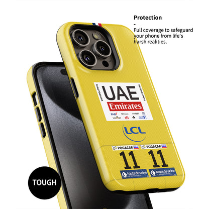 Coque Pour Téléphone Tadej Pogacar 2024 Tour de France Maillot Jaune par DIZZY