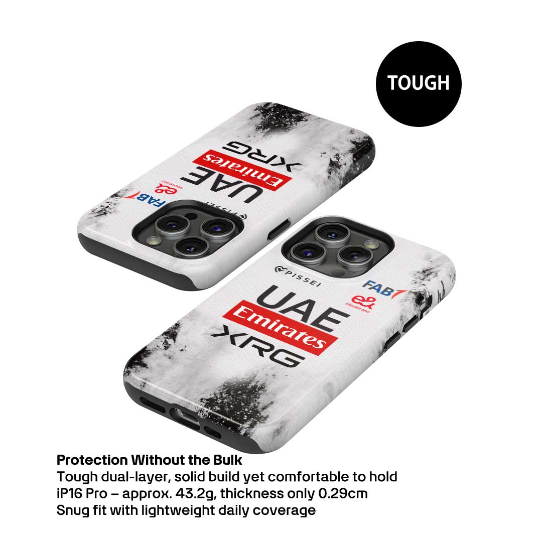 UAE Team Emirates 2025 TDF Special Edition Phone Case – White & Black Heritage (iPhone)