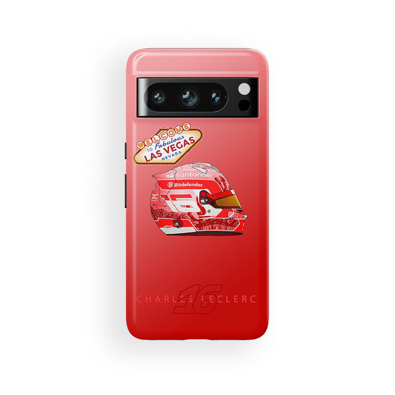 2024 Charles Leclerc Las Vegas GP Helmet Case for Google, OnePlus, Xiaomi, Huawei Phones