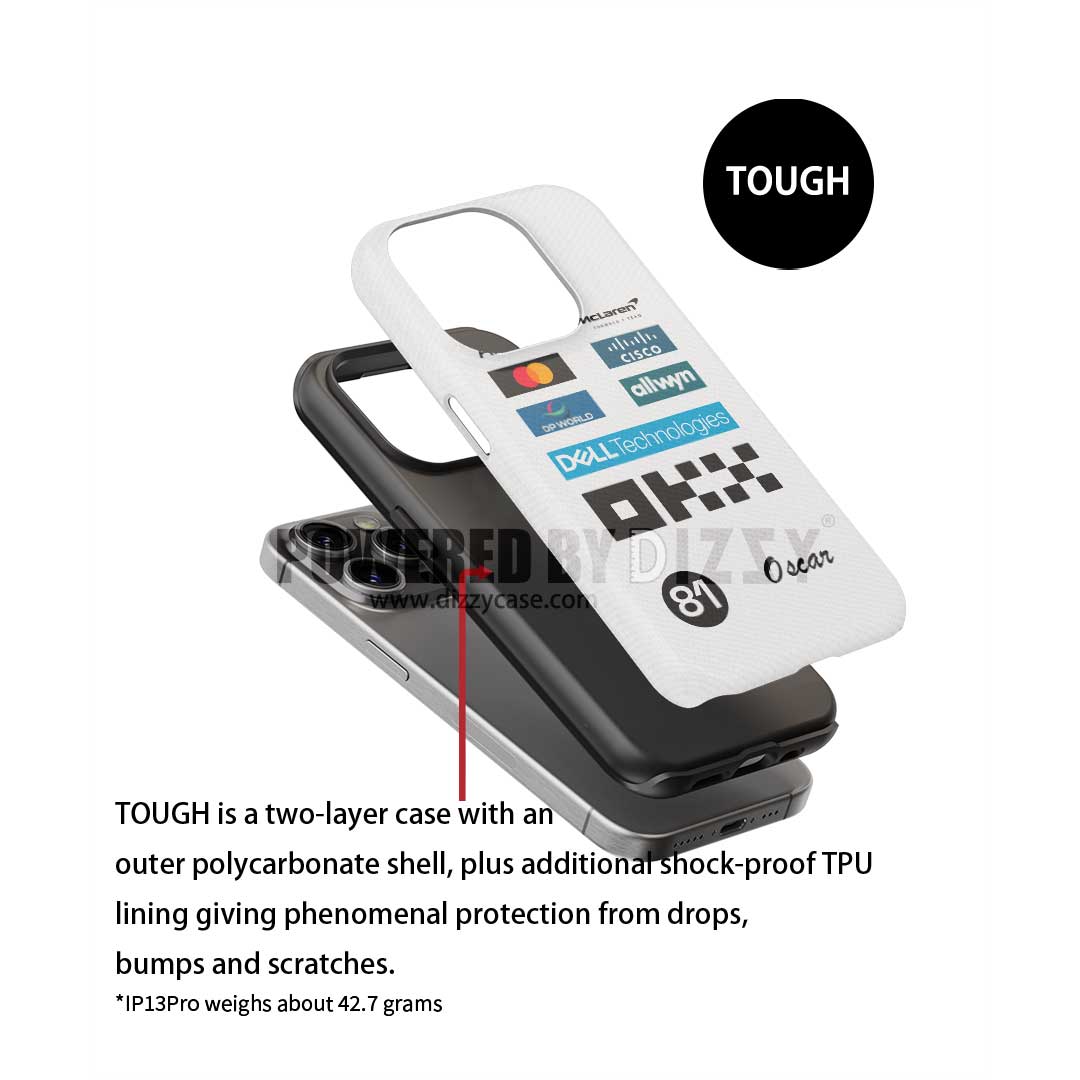 Oscar Piastri 2025 Monaco GP Phone Case – McLaren White Race Suit Edition (For Pixel, Xiaomi, OnePlus, Huawei) | DIZZY CASE