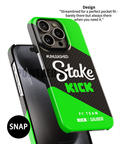 Stake F1 Team Kick Sauber C44 Livery iPhone Case - Bottas & Zhou Edition by DIZZY