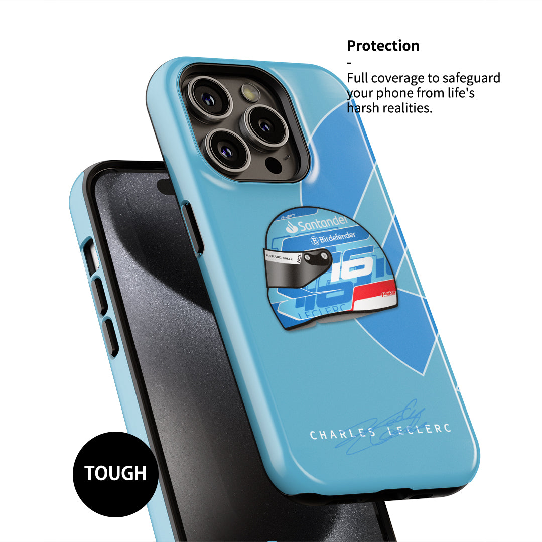 Charles Leclerc 2024 Miami Helmet Phone Case: Sleek & Bold