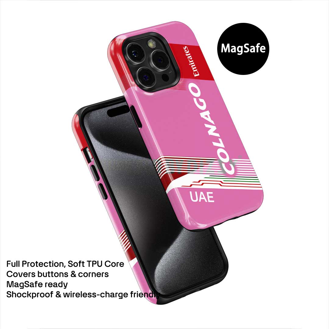Tadej Pogačar 2024 Giro d’Italia Pink Bike Livery Phone Case – Colnago V4Rs Tribute (for iPhone)