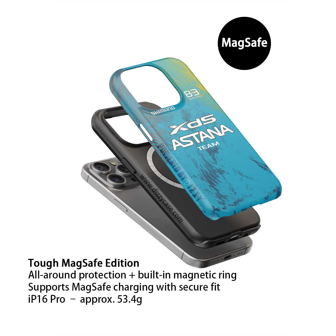 XDS Astana Team 2025 Cycling Jersey Phone Case – Blue Identity of the Kazakh Pro Team