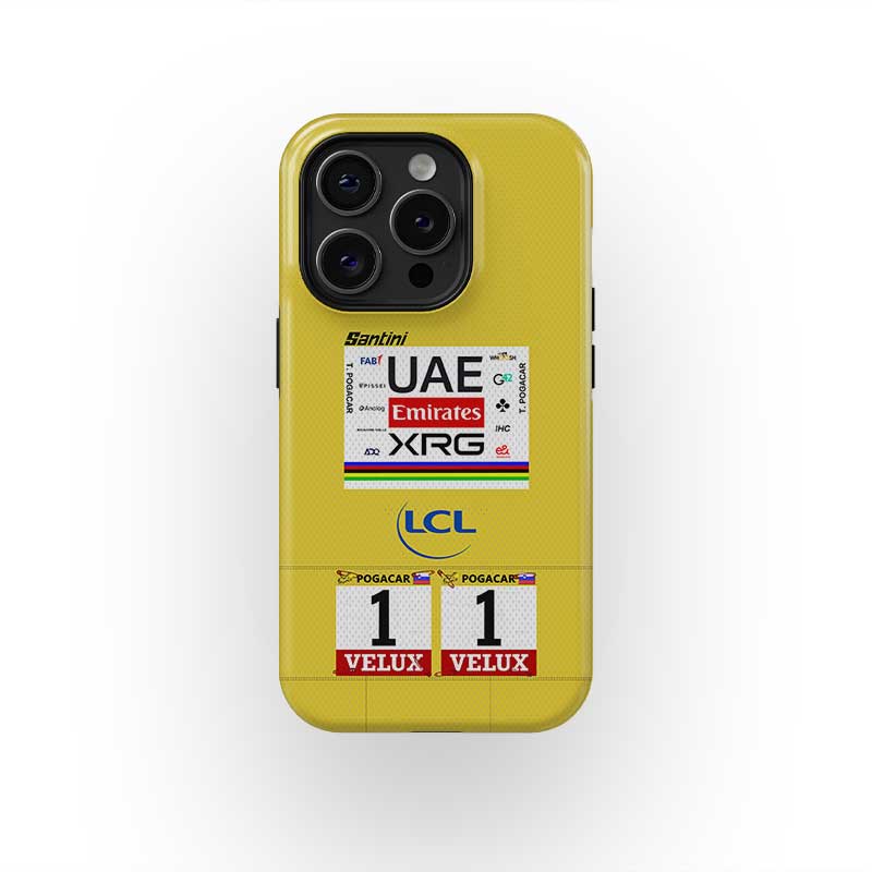 Tadej Pogačar 2025 Tour de France Yellow Jersey Phone Case – Leader’s Tribute Design (for iPhone)
