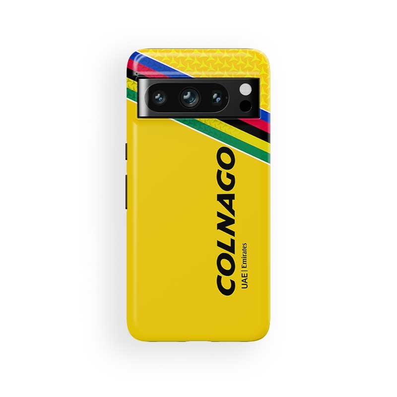 Pogačar 2025 Tour de France Colnago Y1RS Phone Case – Yellow Victory Edition (Pixel, OnePlus, Xiaomi, Huawei)