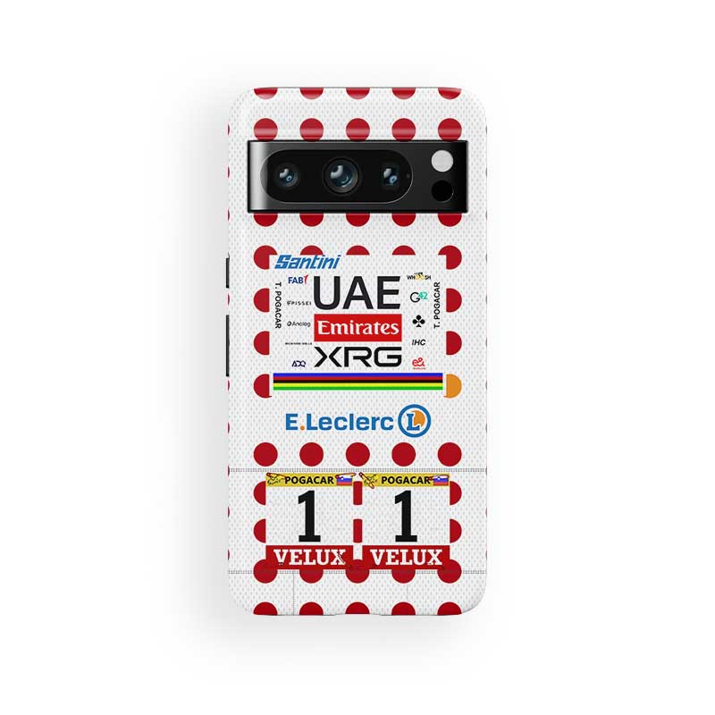 Coque de téléphone Tadej Pogacar 2024 Dual Triumph jaune et rose en jersey par DIZZY