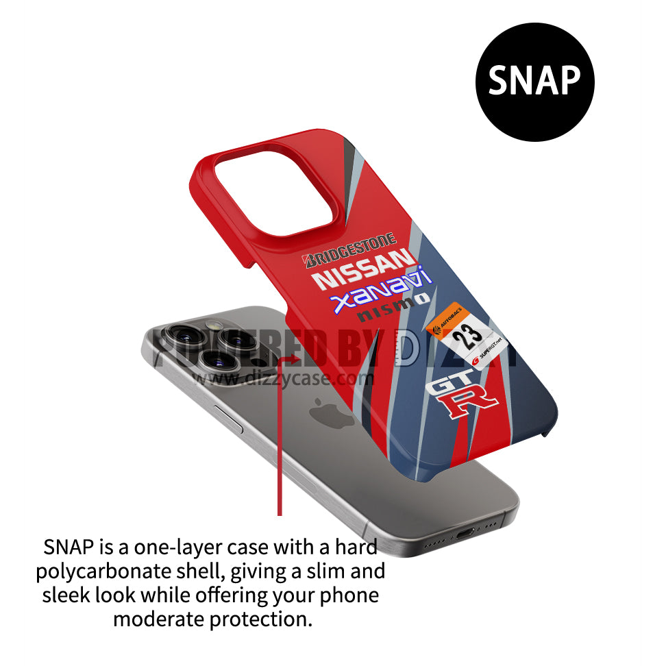 Nissan XANAVI NISMO GT-R34 Livery Phone Case: Bold Racing Style & Protection