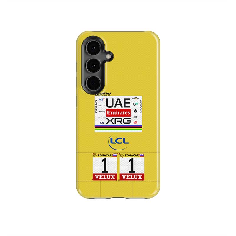 Tadej Pogačar 2025 Tour de France Yellow Jersey Phone Case – Leader’s Tribute Design (for Samsung)