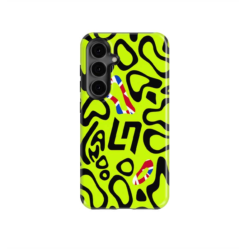 Lando Norris 2025 Silverstone Helmet Phone Case – Neon Blob Design Tribute (for Samsung)