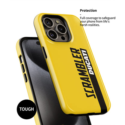 Ride in Style: Scrambler Ducati Yellow Livery Phone Case