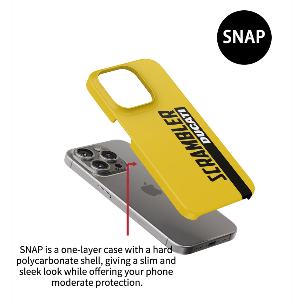 Ride in Style: Scrambler Ducati Yellow Livery Phone Case