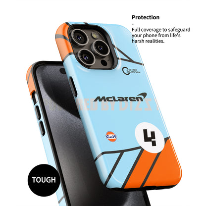 Fórmula 1 McLaren MCL35M GULF Diseños del GP de Mónaco FUNDA PARA TELÉFONO SAMSUNG