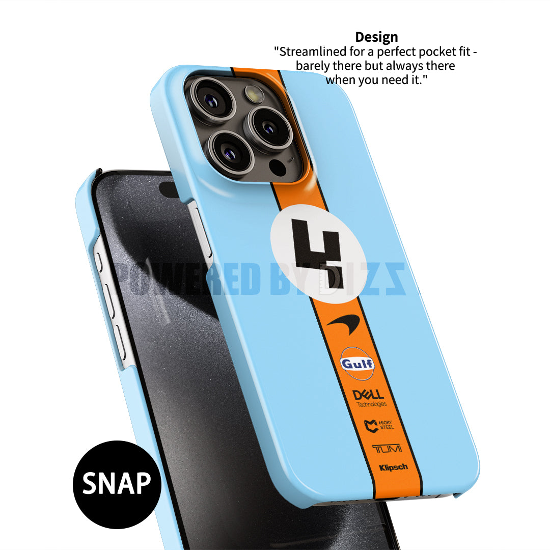 McLaren Gulf Lando Norris LN04 F1 Phone Case – Tough & Stylish