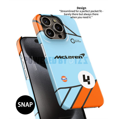 Fórmula 1 McLaren MCL35M GULF Diseños del GP de Mónaco FUNDA PARA TELÉFONO SAMSUNG