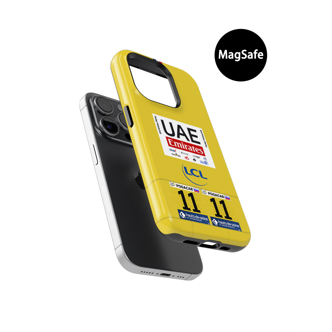 Tadej Pogacar 2024 Tour de France Yellow Jersey Phone Case by DIZZY