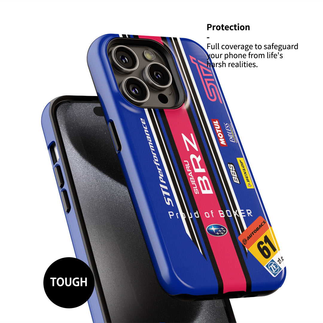 SUPER GT Subaru BRZ GT300 Livery Phone Case: Bold Racing Style & Protection