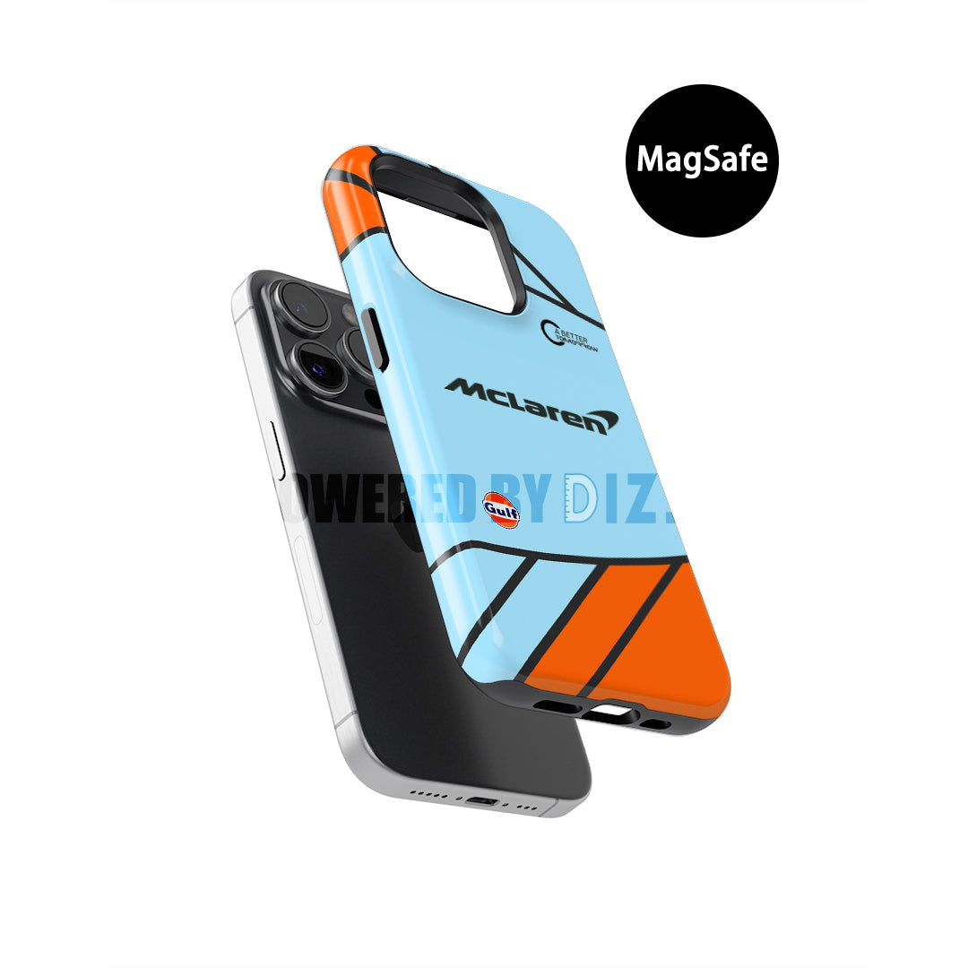 McLaren MCL35M Gulf Livery Monaco 2021 Phone Case