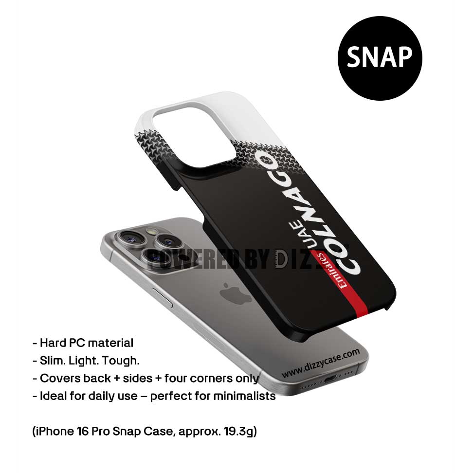 Colnago Y1RS Team Edition Phone Case – UAE 2025 Black & White Graphic (for iPhone)