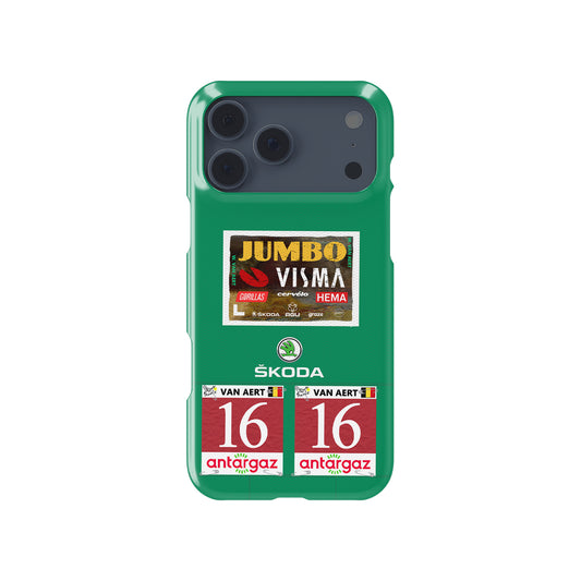 2022 TDF Green Jersey Wout Van Aert Phone Case: Style & Protection cycling iPhone case view 1