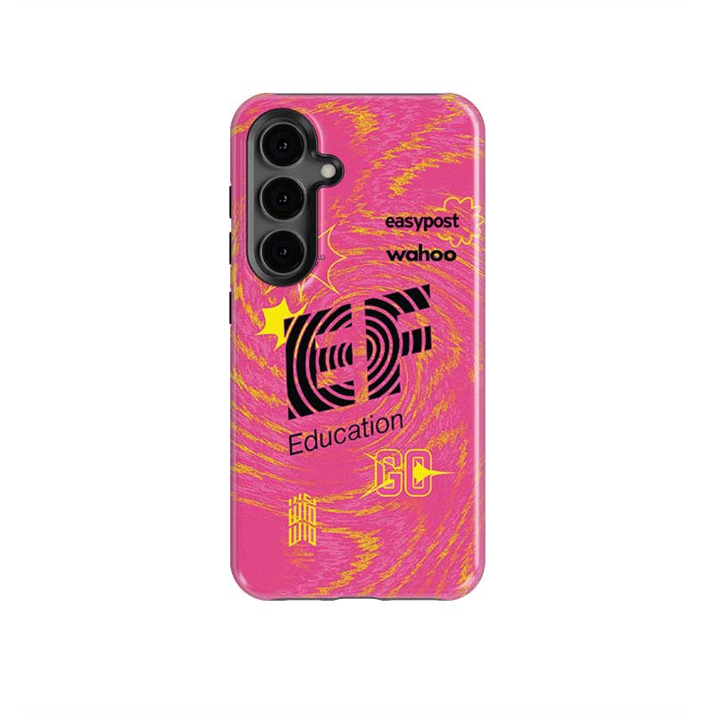 Coque de téléphone Tadej Pogacar 2024 Dual Triumph jaune et rose en jersey par DIZZY