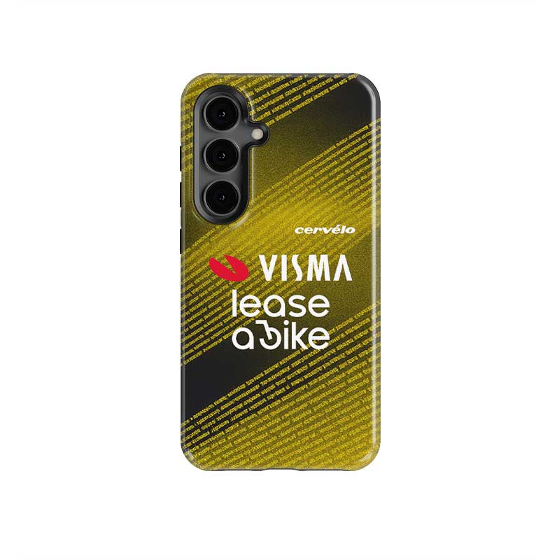 Team Visma–Lease a Bike 2025 TDF Special Edition Phone Case – Yellow & Black Stripes (Samsung Galaxy)