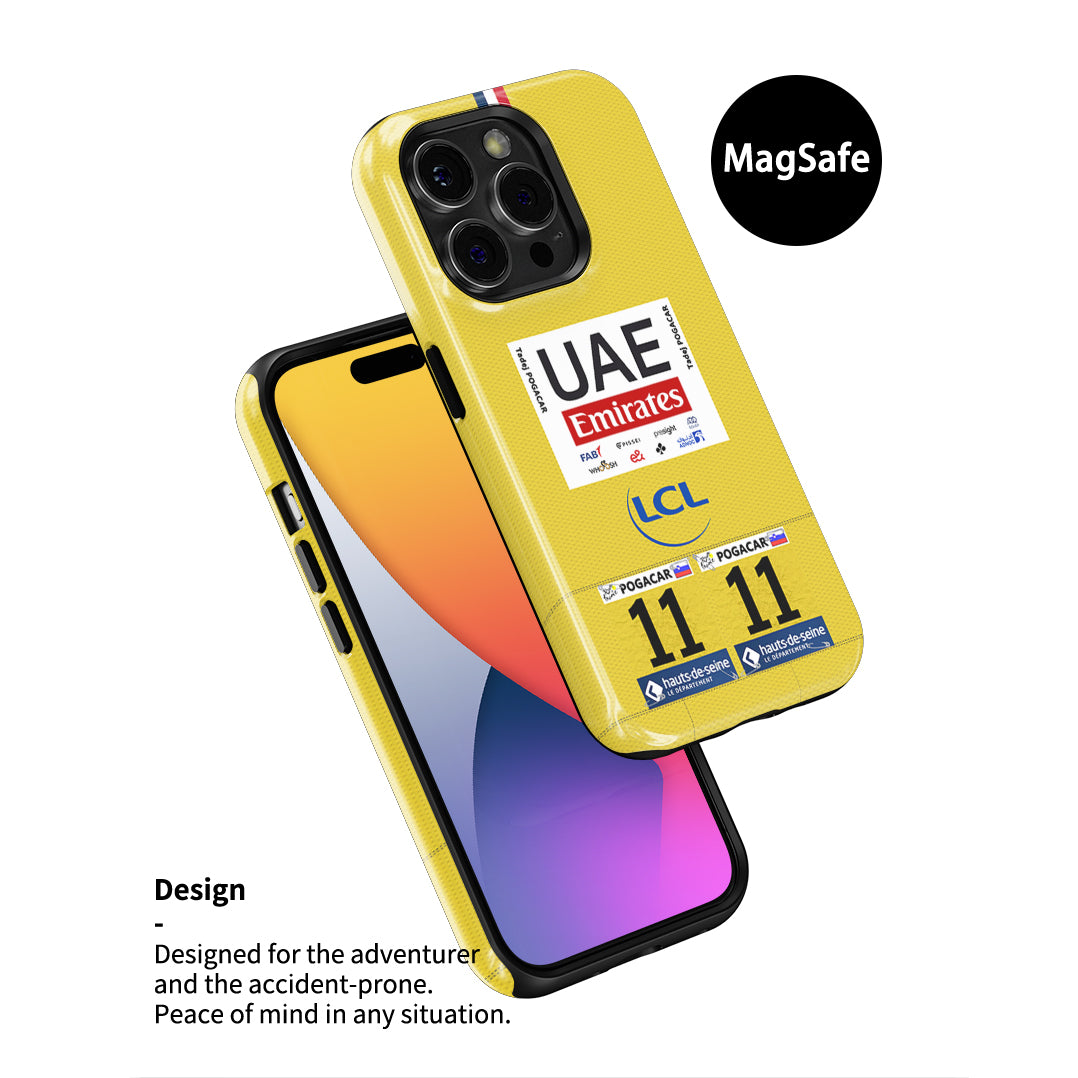 Coque Pour Téléphone Tadej Pogacar 2024 Tour de France Maillot Jaune par DIZZY